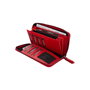 Zoozie Bags Cartera de Mujer Roja de Piel Auténtica Elegante y Sofisticada con Múltiples Compartimentos